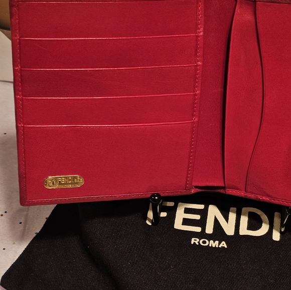 Vintage Fendi Leopard Print Canvas/Leather Kisslock Bifold Wallet & Dust Bag - Picture 4 of 16